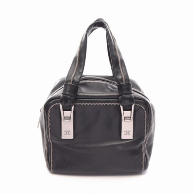 シャネル CHANEL ハンドバッグ バッグ レザー レディース ブラック系 【中古】