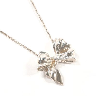 ティファニー ネックレス リボン シルバー