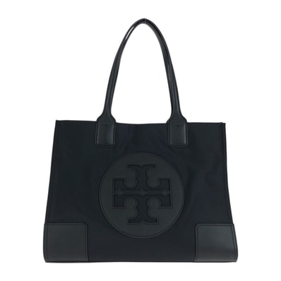 美品 Tory Burch トリーバーチ ブラック 黒 ゴールド金具 ナイロン レザー/ トートバッグ ショルダーバッグ 602468 【中古】