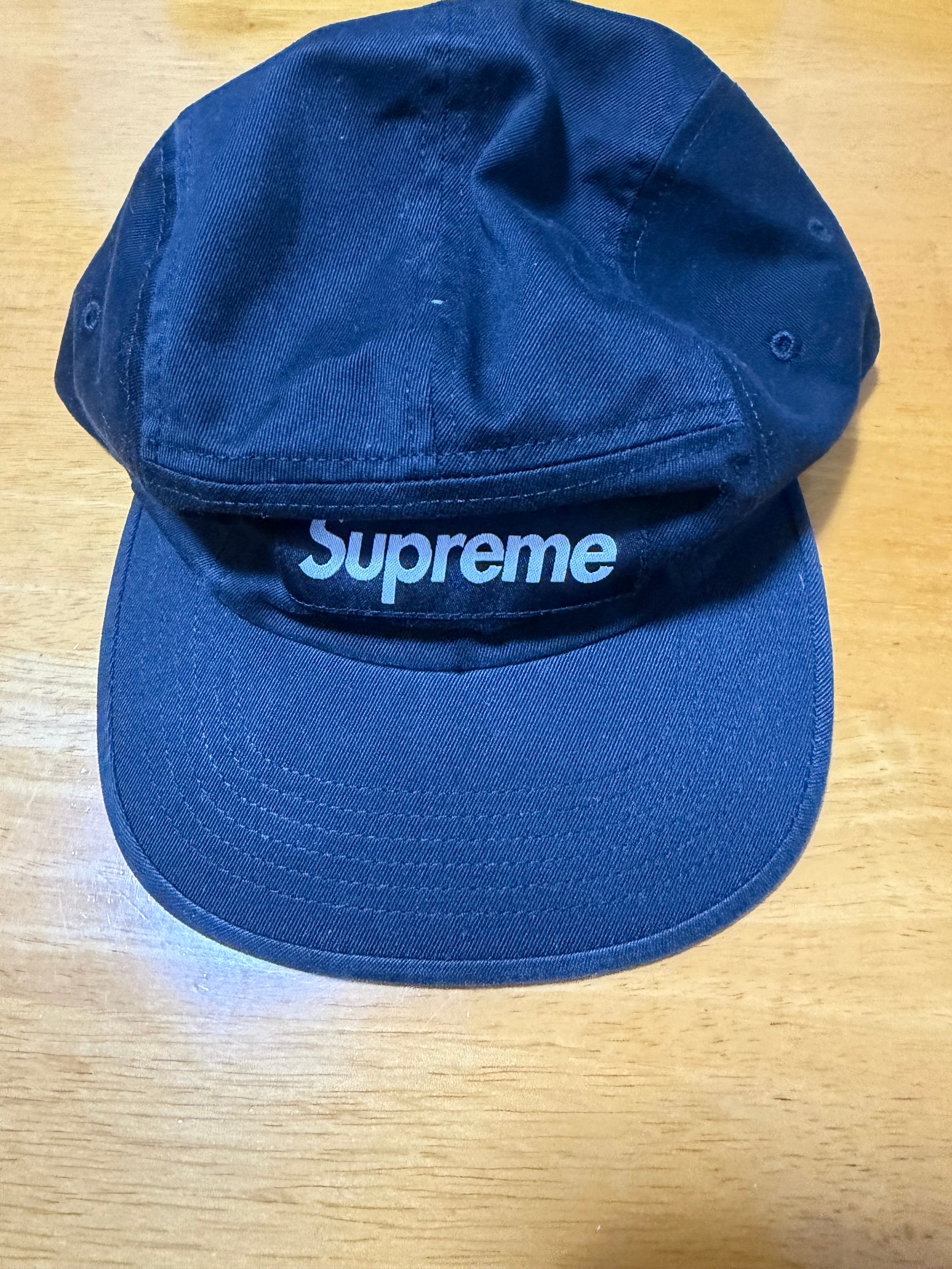 Supreme Washed Chino Twill Camp Cap (25FW) "Black"