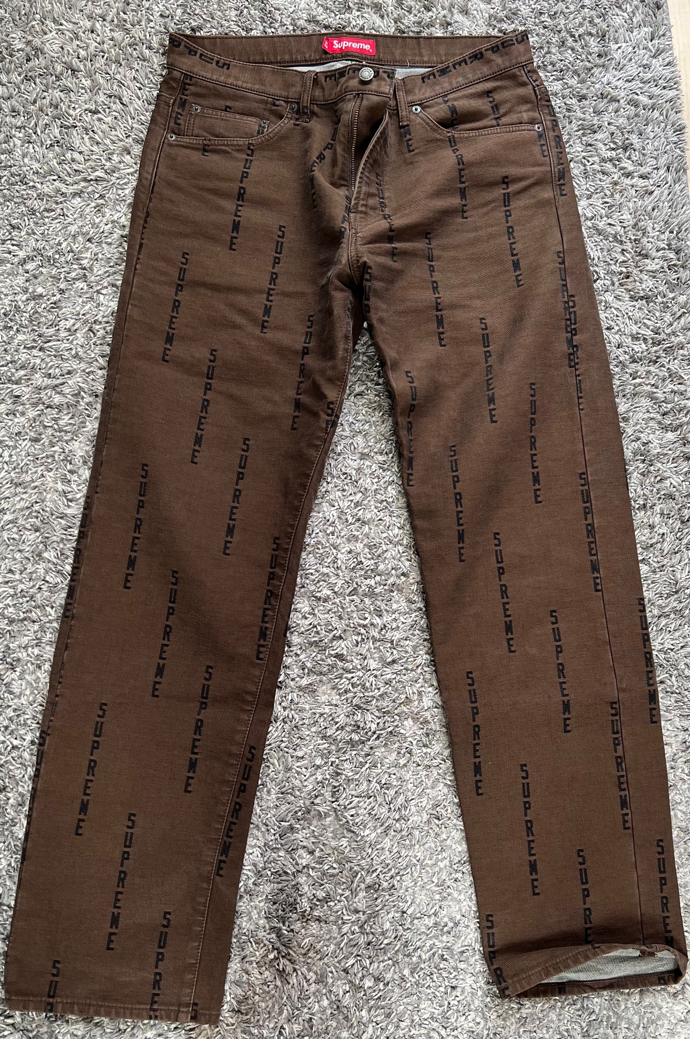 シュプリーム　Stripe Jacquard Regular Jeans