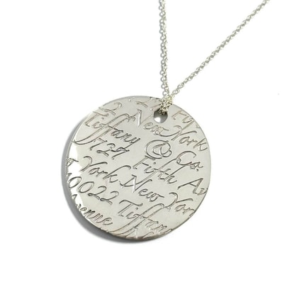 【大きいサイズ・希少】ティファニー レディース ノーツ ペンダント ネックレス