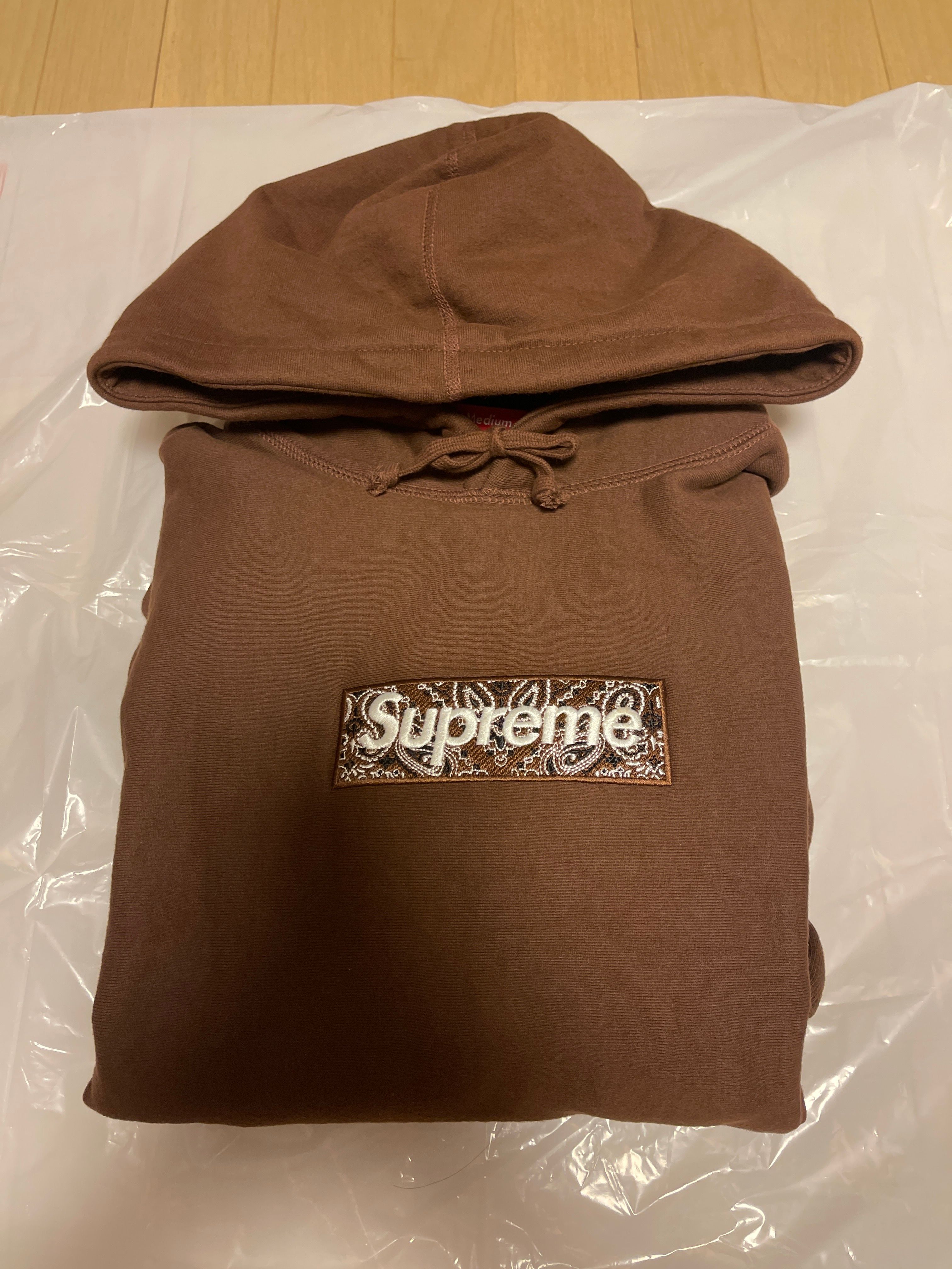 Supreme Bandana Box Logo Hooded Sweatshirt "Brown"