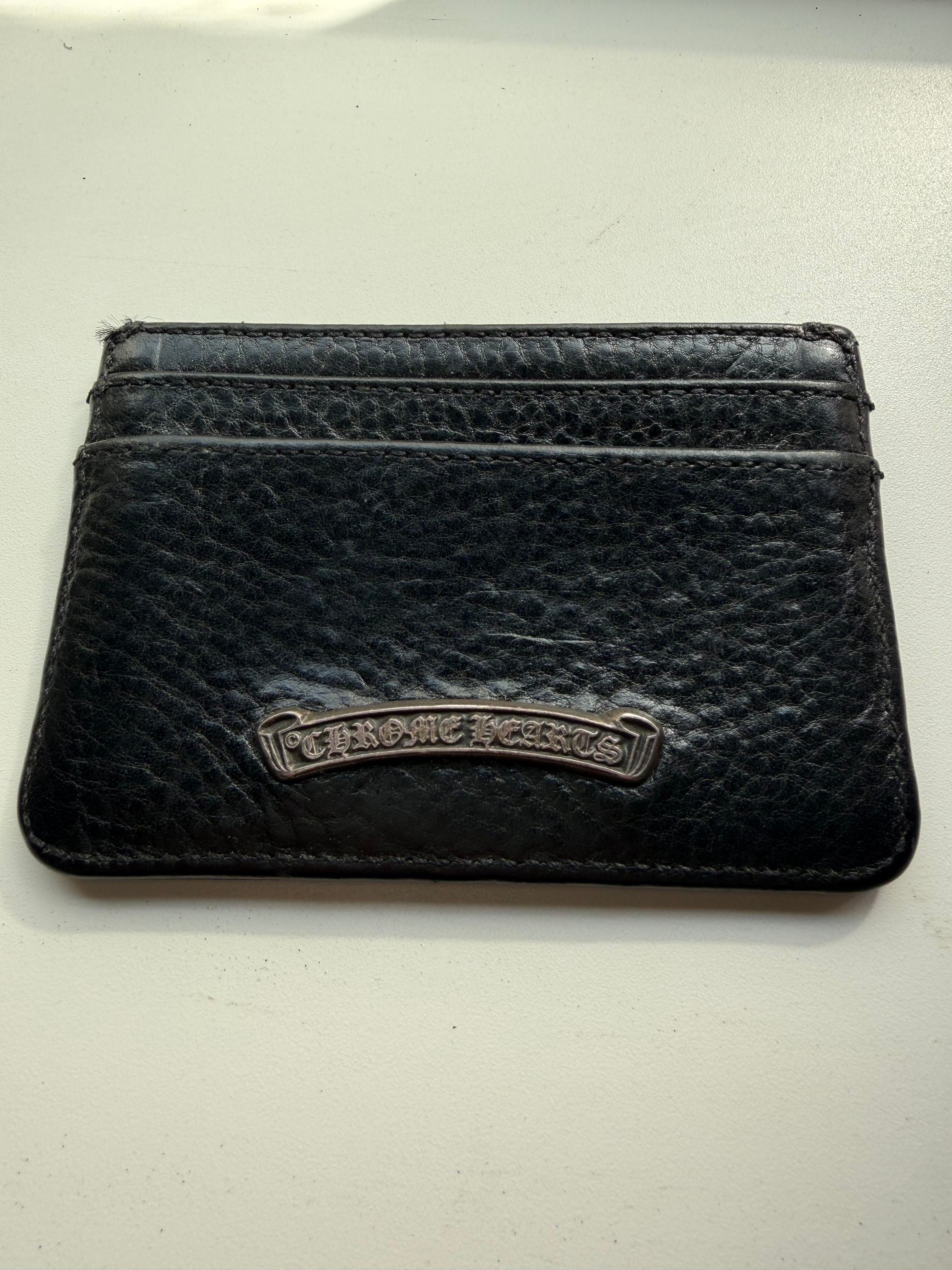 Chrome Hearts Double Side Card Case # 2 W / Scroll Label "Black"