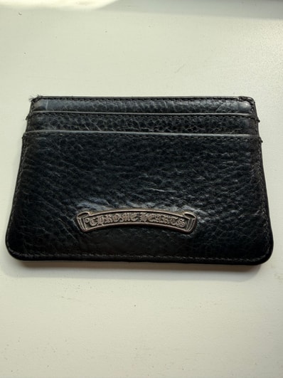 Chrome Hearts Double Side Card Case # 2 W / Scroll Label "Black"