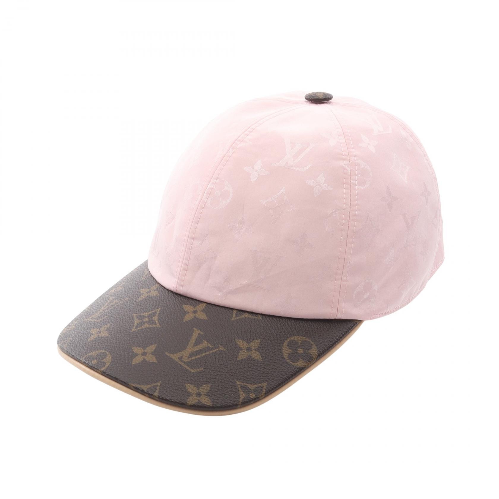 ルイ・ヴィトン LOUIS VUITTON LVゲットレディー モノグラム キャップ 帽子 シルク ポリエステル / PVC ピンク レディース ピンク系 / ブラウン系 M00423 【中古】