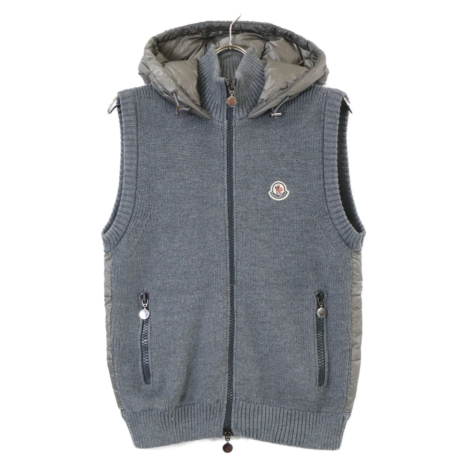 モンクレール MAGLIONE TRICOT GILET ニット切替 ダウンベスト S