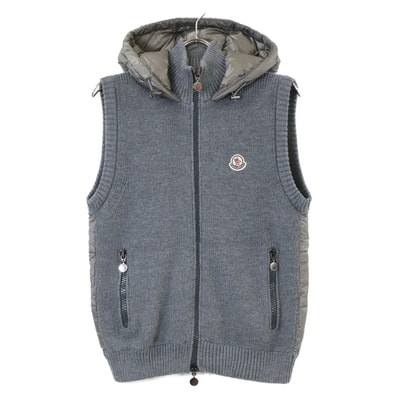 モンクレール MAGLIONE TRICOT GILET ニット切替 ダウンベスト S