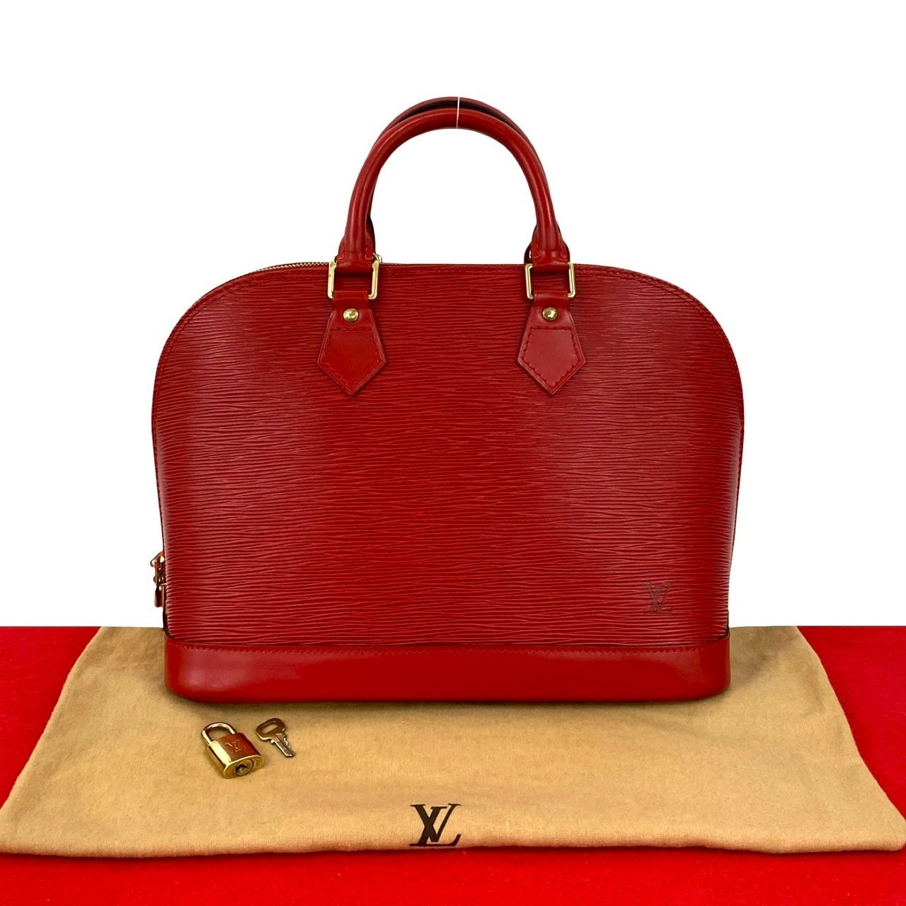 LOUIS VUITTON ルイヴィトン アルマ エピ エピレザー ハンドバッグ レッド
 76268