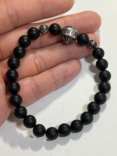 Chrome Hearts Onyx Beads Bracelet "Black/Silver"