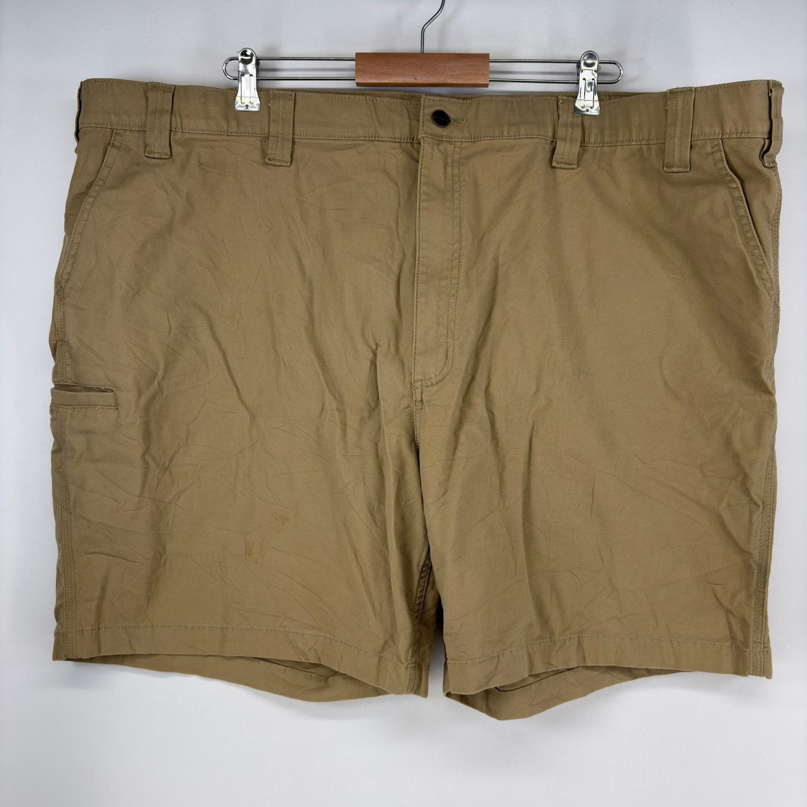 古着 カーハート Carhartt ダック ショートパンツ ハーフパンツ ウエストゴム 大きいサイズ タグ付き w50 ベージュ メンズ