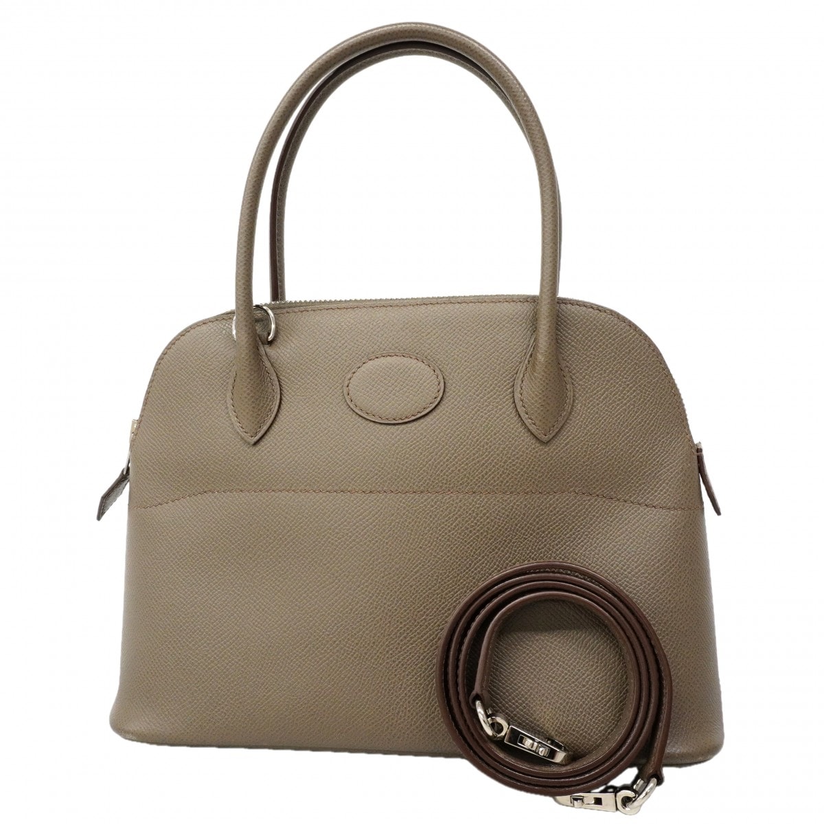 ★SALE【6gc3647】エルメス ハンドバッグ ボリード27 ヴォーエプソン エタン シルバー金具 C刻印 2wayバッグ【中古】レディース