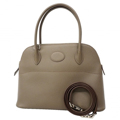 ★SALE【6gc3647】エルメス ハンドバッグ ボリード27 ヴォーエプソン エタン シルバー金具 C刻印 2wayバッグ【中古】レディース