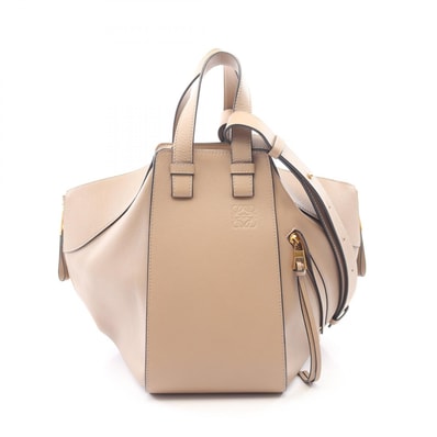 ロエベ LOEWE ハンモックバッグ スモール 2WAY ハンドバッグ バッグ レザー レディース ベージュ系 【中古】