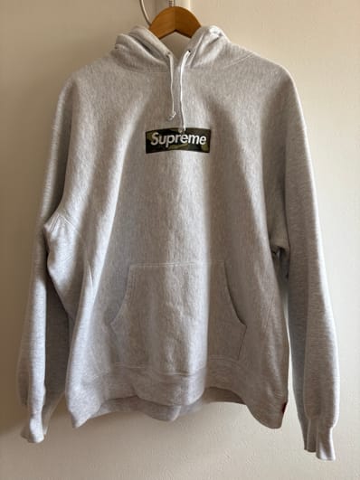 Supreme Box Logo Hooded Sweatshirt "Ash Grey" (23FW)