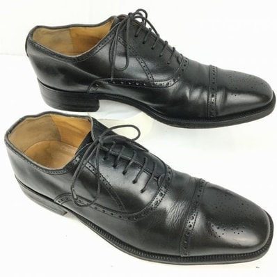 試着交換OK!TOD'S トッズ【size9/27.0-27.5-28.0】セミブローグ キャップトゥ ビジネスシューズ〈黒/BLACK/ブラック〉メンズ//men's 菅NO.WZG-131