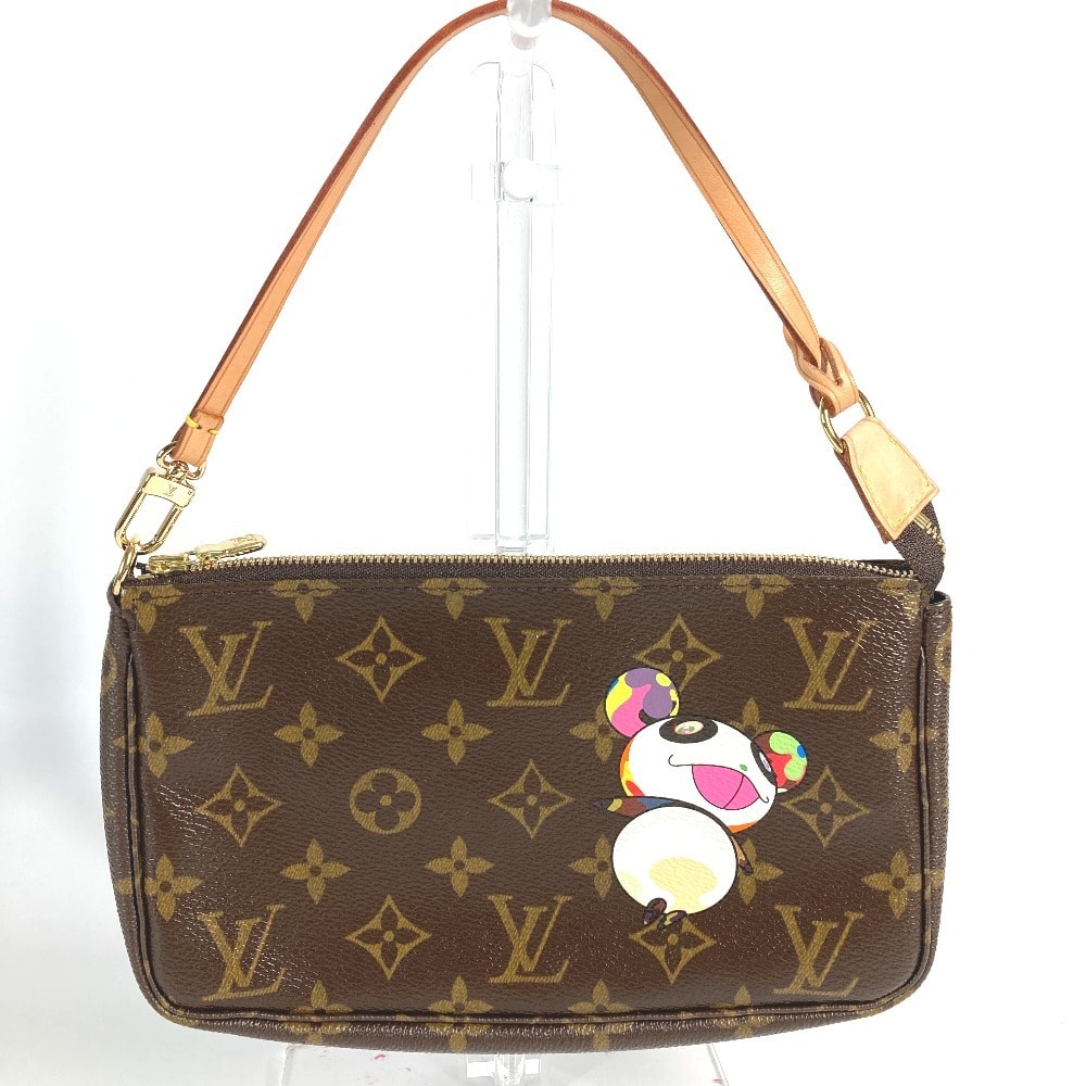 ルイヴィトン LOUIS VUITTON ポシェットアクセソワール M51981 モノグラム パンダ 村上隆 カバン アクセサリーポーチ ハンドバッグ ショルダーバッグ モノグラムキャンバス ブラウン 新品同様