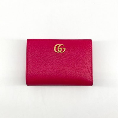 GUCCI(グッチ) ダブルG 二つ折りウォレット 772738 二つ折り財布 ピンク