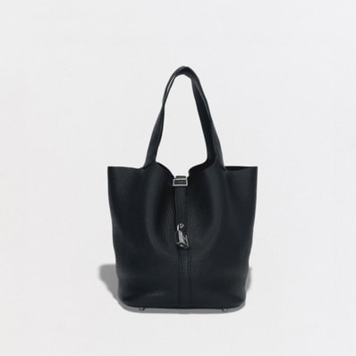 エルメス HERMES ピコタンロックMM ピコタンロック MM ピコタンロック22 バッグ トートバッグ トリヨンクレマンス ノワール Noir ブラック Black 黒 シルバー金具 ハンドバッグ ピコタン
