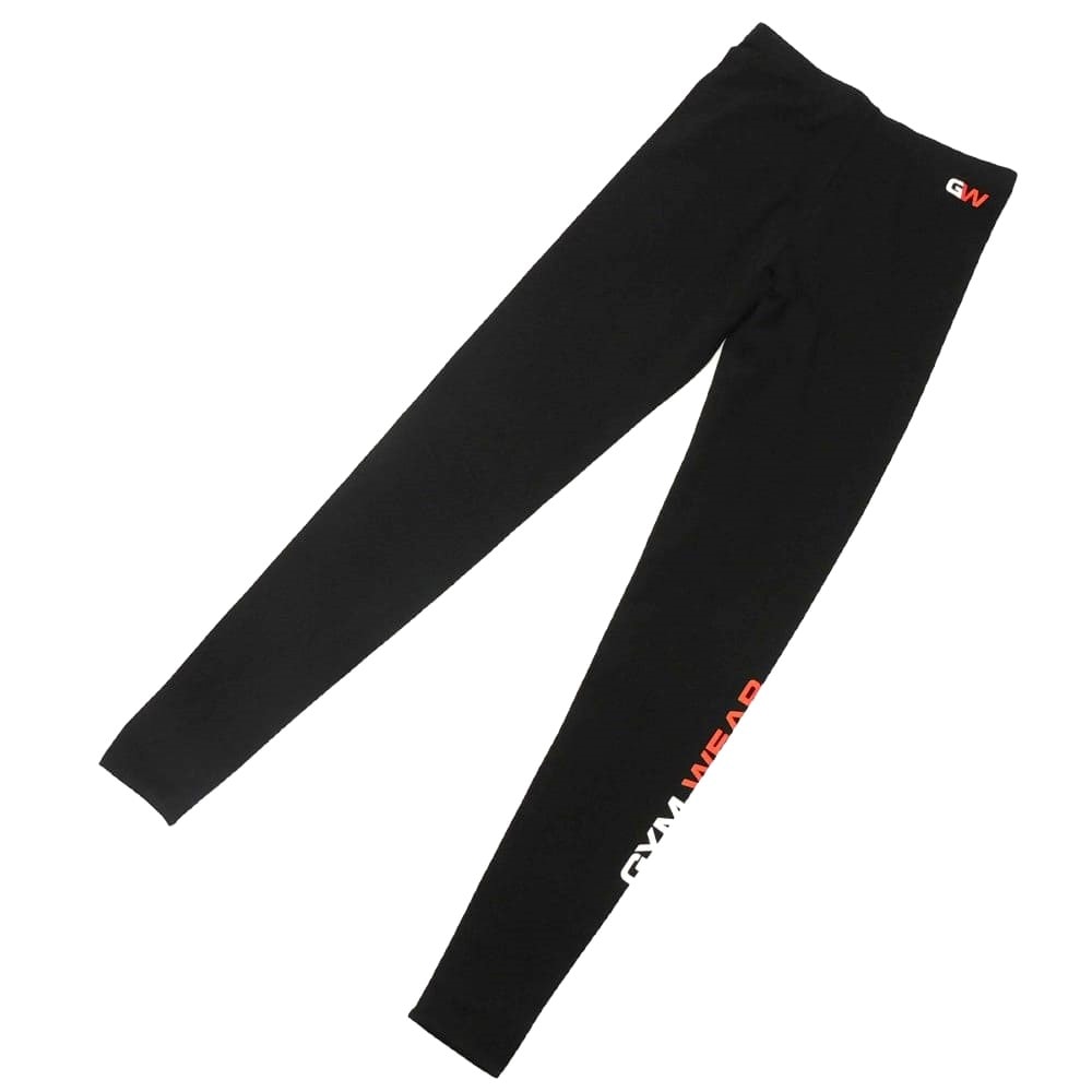 BALENCIAGA バレンシアガ ダイナスティ GYM レギンス M ホワイト レッド スパッツ コットン エラスタン ロゴ プリント ブラック パンツ 594591 TIVD6 1000