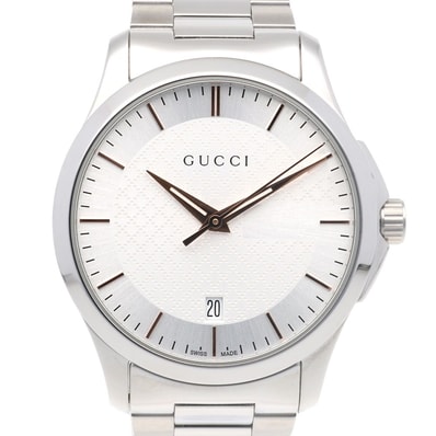 グッチ Gタイムレス 腕時計 時計 ステンレススチール 126.4 クオーツ メンズ 1年保証 GUCCI 中古
