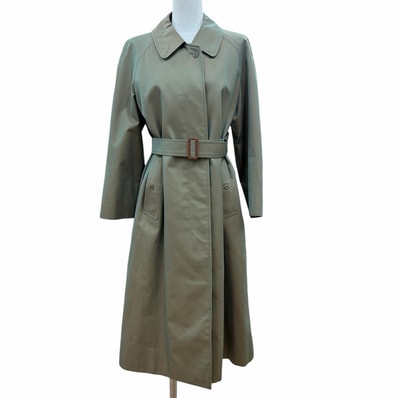 良品 バーバリー ステンカラーコート 玉虫色 レディース 7AR FDO80-039-79