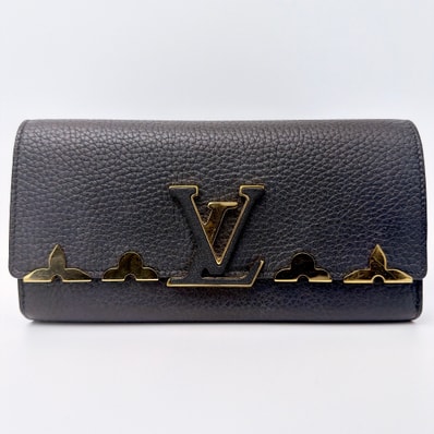 Louis Vuitton Capucines Wallet Taurillon Leather "Noir"