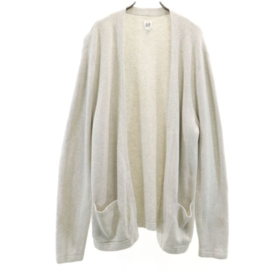 GAP ギャップ 長袖 ニットカーディガン L アイボリー