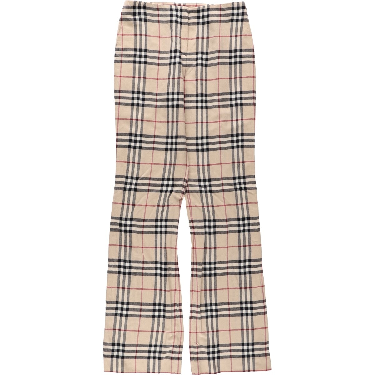 古着 バーバリー Burberry's BURBERRY LONDON チェック柄 ブーツカット フレアパンツ フランス製 レディースL(w27)相当/eaa675550