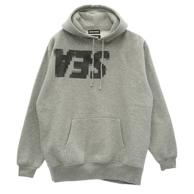 WIND AND SEA ウィンダンシー パーカー 21AW × GOD SELECTION XXX ゴッド セレクション トリプルエックス デジタルロゴ プルオーバー スウェット パーカー フーディー グレー系 L【中古】