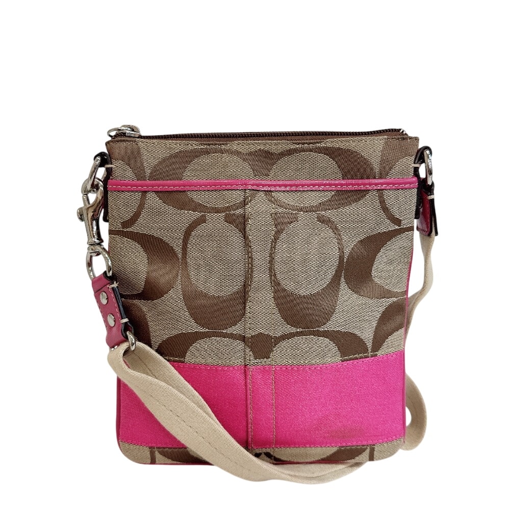 コーチ COACH ショルダーバッグ シグネチャー ポシェット ピンク