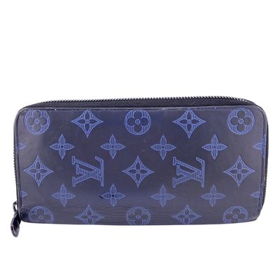 Louis Vuitton Zippy Wallet Vertical Monogram Shadow "Navy Blue"