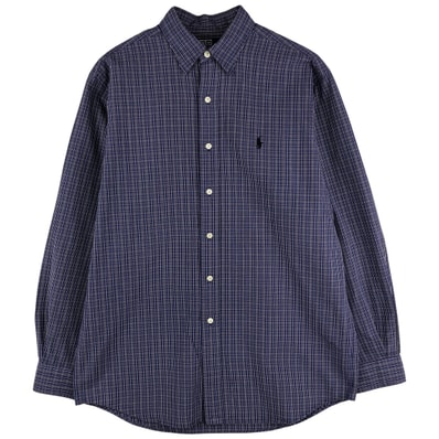 古着 ラルフローレン Ralph Lauren POLO by Ralph Lauren LOWELL SPORT 長袖 コットンチェックシャツ メンズM相当/eaa611301