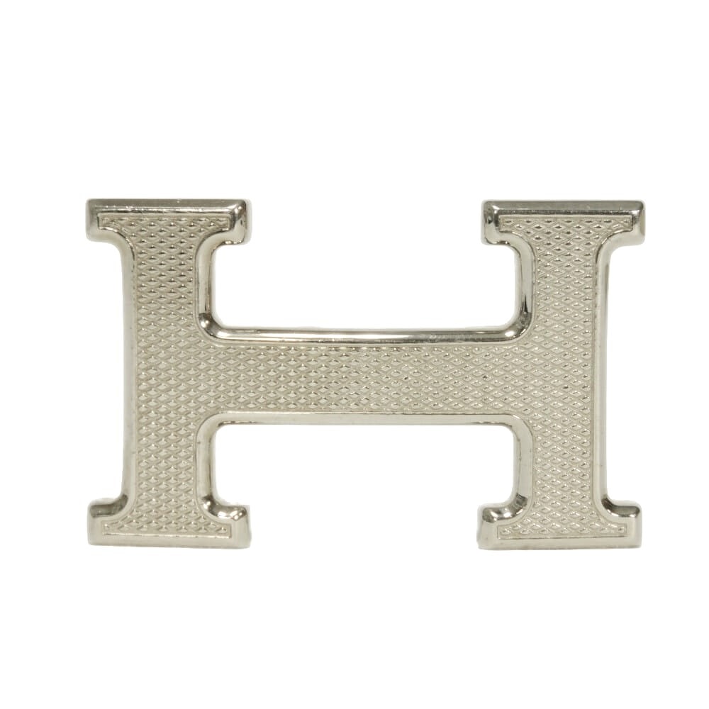 HERMES エルメス Hギヨシェ バックル 32MM ギロッシュ 幾何学模様 Hマーク パラジウム Hベルト メタル シルバー ベルト用