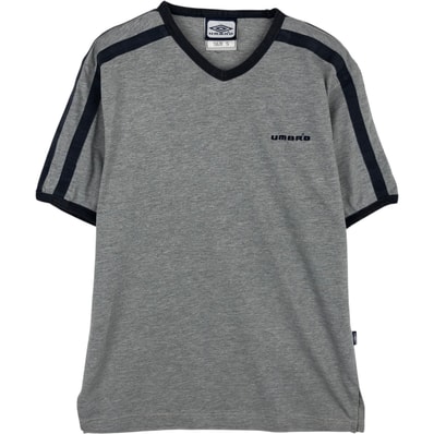 古着 アンブロ UMBRO Vネック ロゴTシャツ メンズS相当/eaa639243