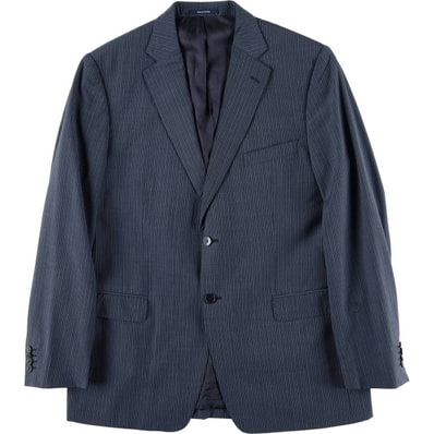 古着 ヴェルサーチ VERSACE ストライプ柄 ウールテーラードジャケット メンズL相当/eaa626164