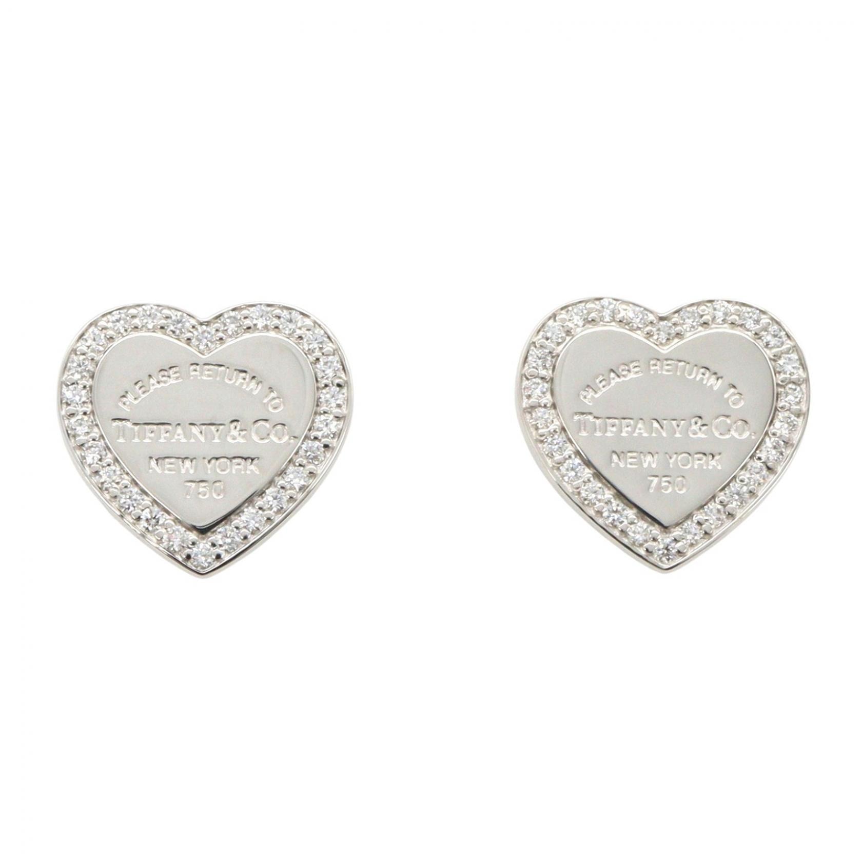 ティファニー TIFFANY&CO リターントゥハ ート ダイヤ ピアス ピアス ジュエリー K18WG(ホワイトゴールド) ダイヤモンド レディース シルバー系 / クリア系 【中古】