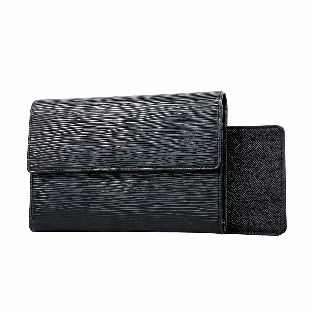 ★SALE【6eb0838-k】ルイヴィトン 三つ折り財布 エピ ポルトトレゾールエテュイパピエ M63712 ノワール【中古】レディース