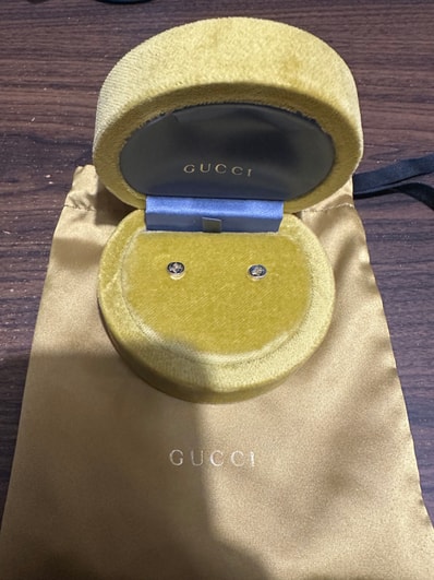 GUCCI Interlocking G White Gold Earrings "Silver"