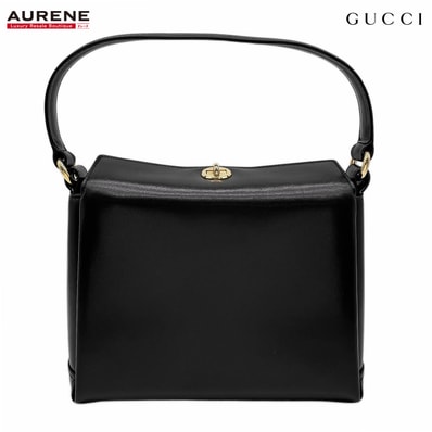 GUCCI グッチ ハンドバッグ オールド ターンロック レザー ブラック レディース
【中古】