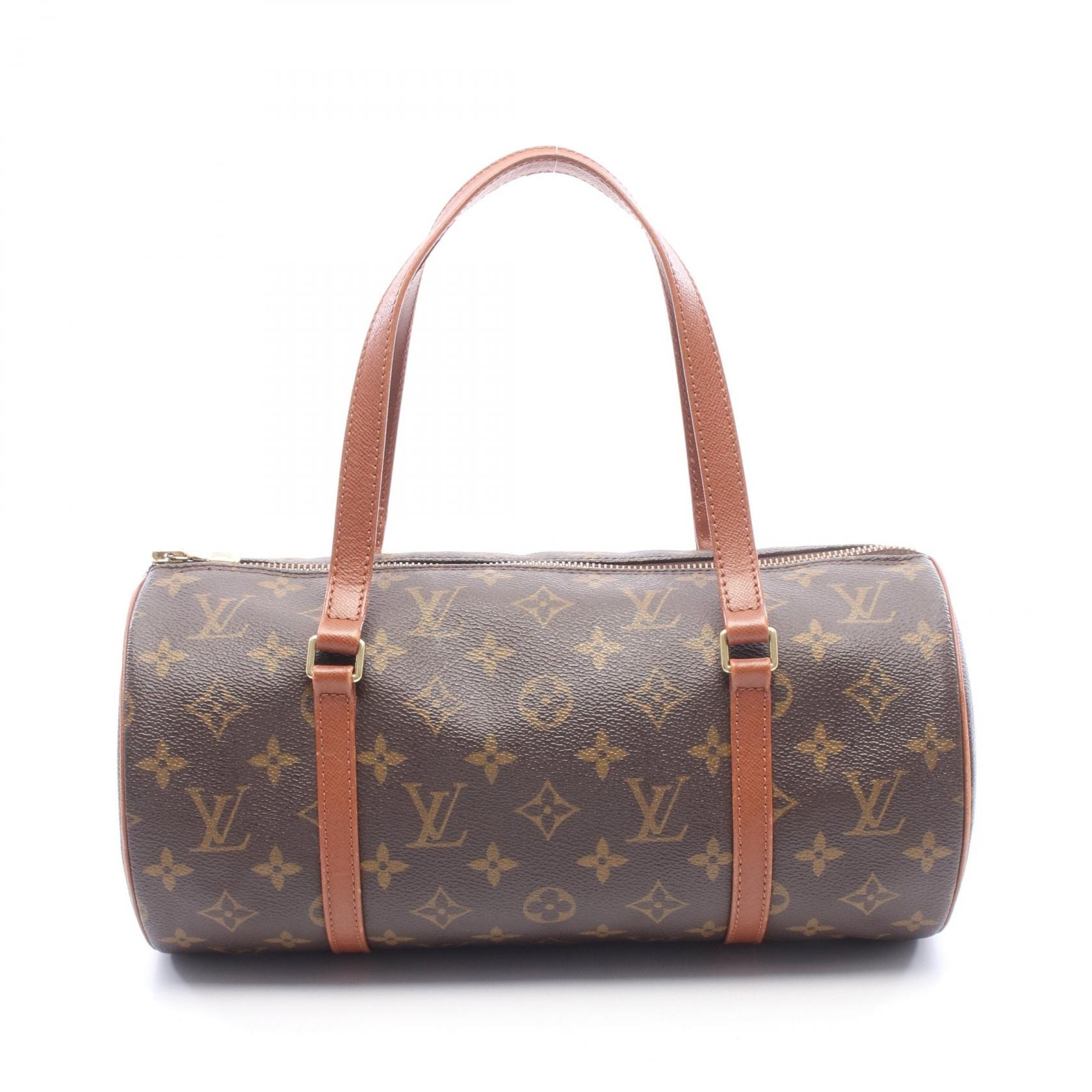 ルイ・ヴィトン LOUIS VUITTON パピヨン30 モノグラム 旧型 ハンドバッグ バッグ PVCコーティングキャンバス レザー レディース ブラウン系 M51365 【中古】