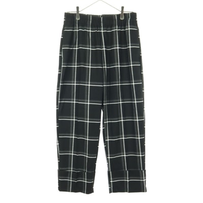 美品 ZARA ザラ チェック柄 イージーパンツ M ブラック