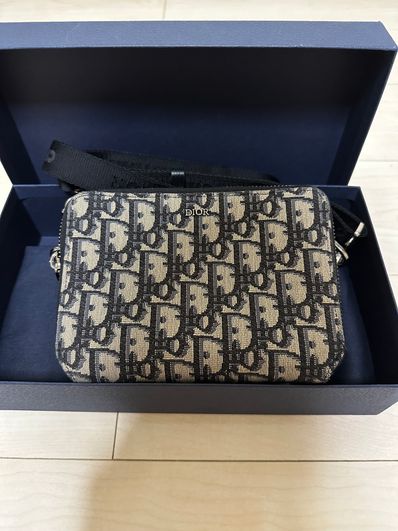 Dior Shoulder Strap Pouch Dior Oblique Jacquard "Beige"