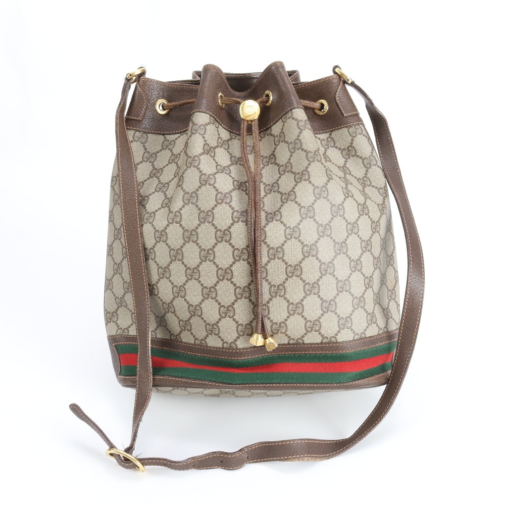 D (傷や汚れあり)】グッチ GGスプリーム シェリー ライン ショルダー