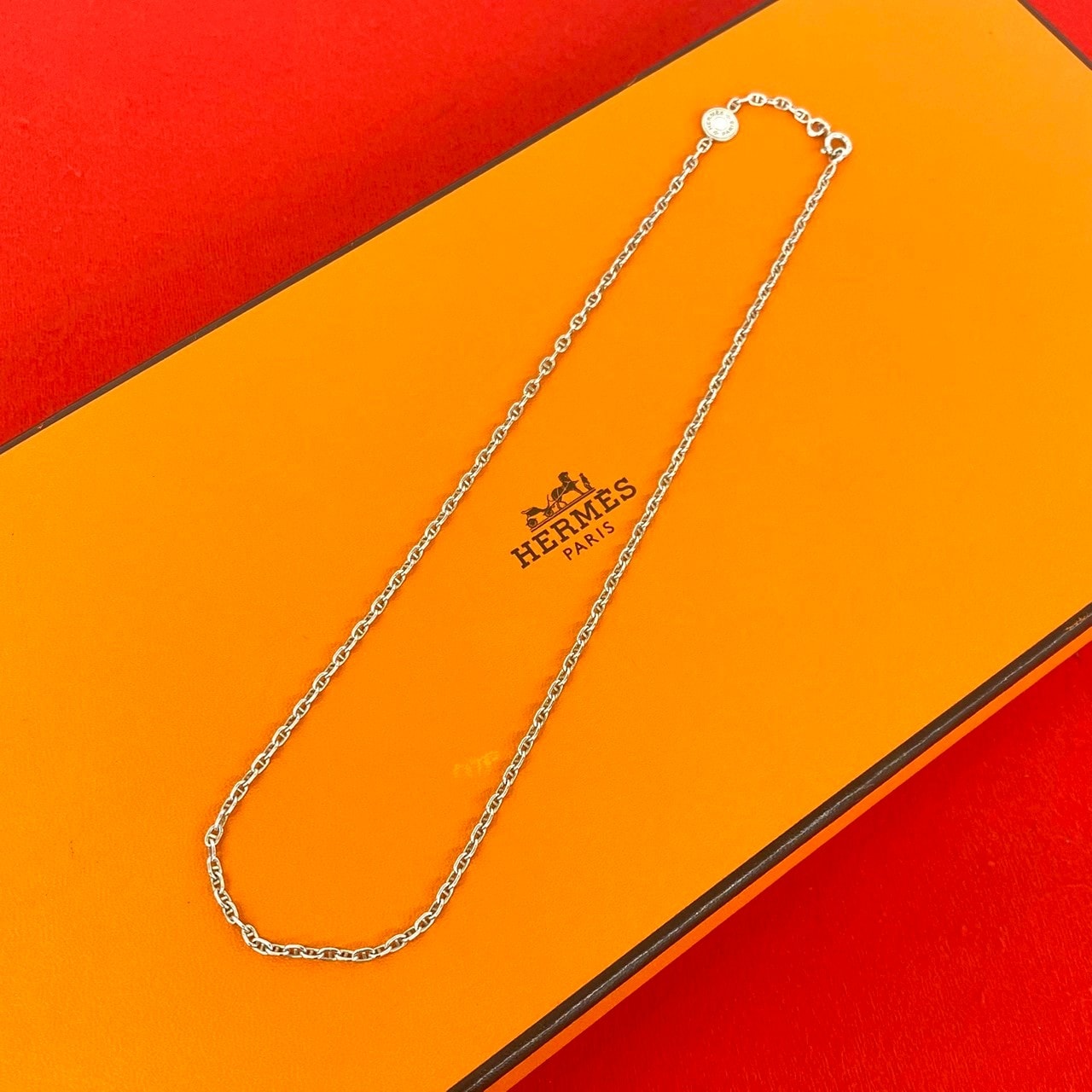 HERMES エルメス シェーヌダンクル セリエ ネックレス シルバー925 ネックレス シルバー
 28692