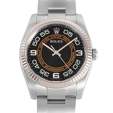 ROLEX ロレックス オイスターパーペチュアル 116034 ランダム番 コンセントリック 分表示アラビア数字 Harley Dial SS/WG【中古】