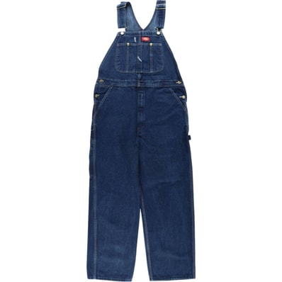 古着 ワイドパンツ ディッキーズ Dickies デニムオーバーオール メンズw38相当/eaa630402