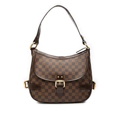 ルイ ヴィトン ダミエ ハイバリー ハンドバッグ ショルダーバッグ N51200 ブラウン PVC レザー レディース LOUIS VUITTON 【中古】