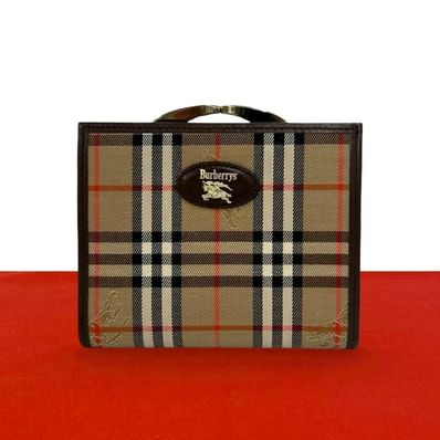 BURBERRY バーバリー ノバチェック シャドーホース ロゴ キャンバス レザー 二つ折り財布 ブラウン
33412