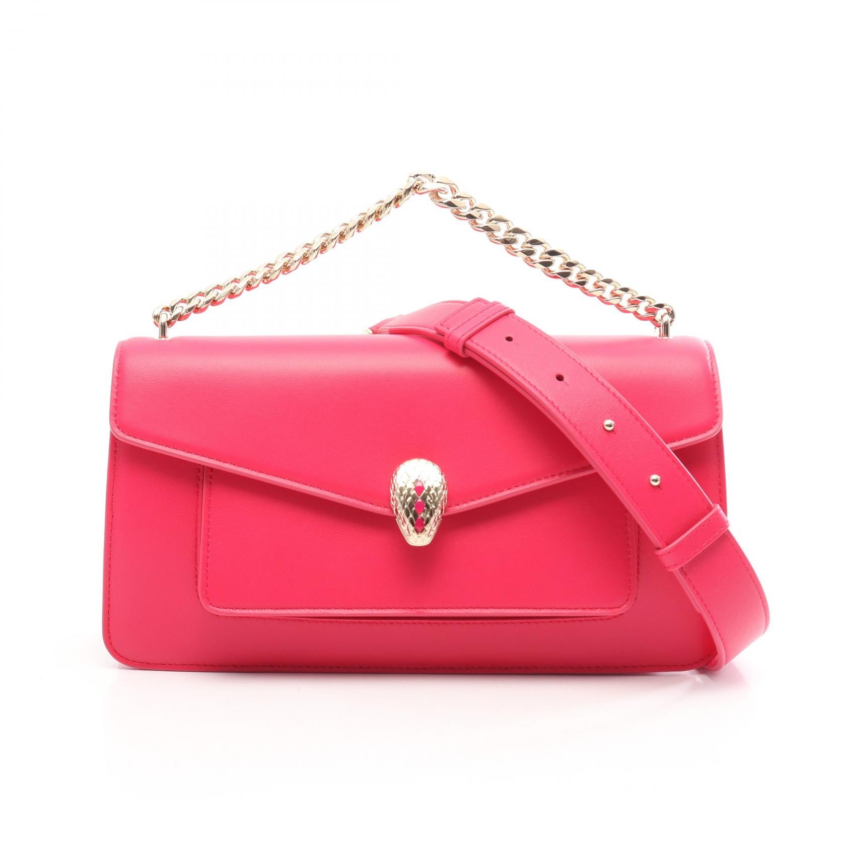 ブルガリ BVLGARI セルペンティ フォーエバー ハンドバッグ 2WAY ハンドバッグ バッグ レザー レディース ピンク系 【中古】